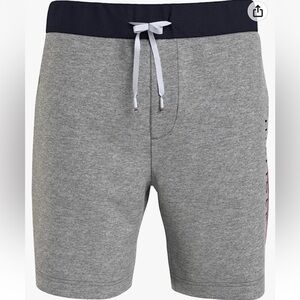 Tommy Hilfiger Men XS Fleece Leo Drawstring Shorts Gray B5